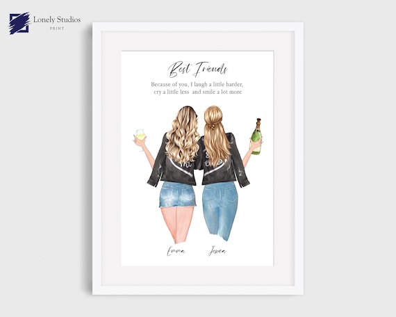 Personalised print for Best Friend - Friendship gift