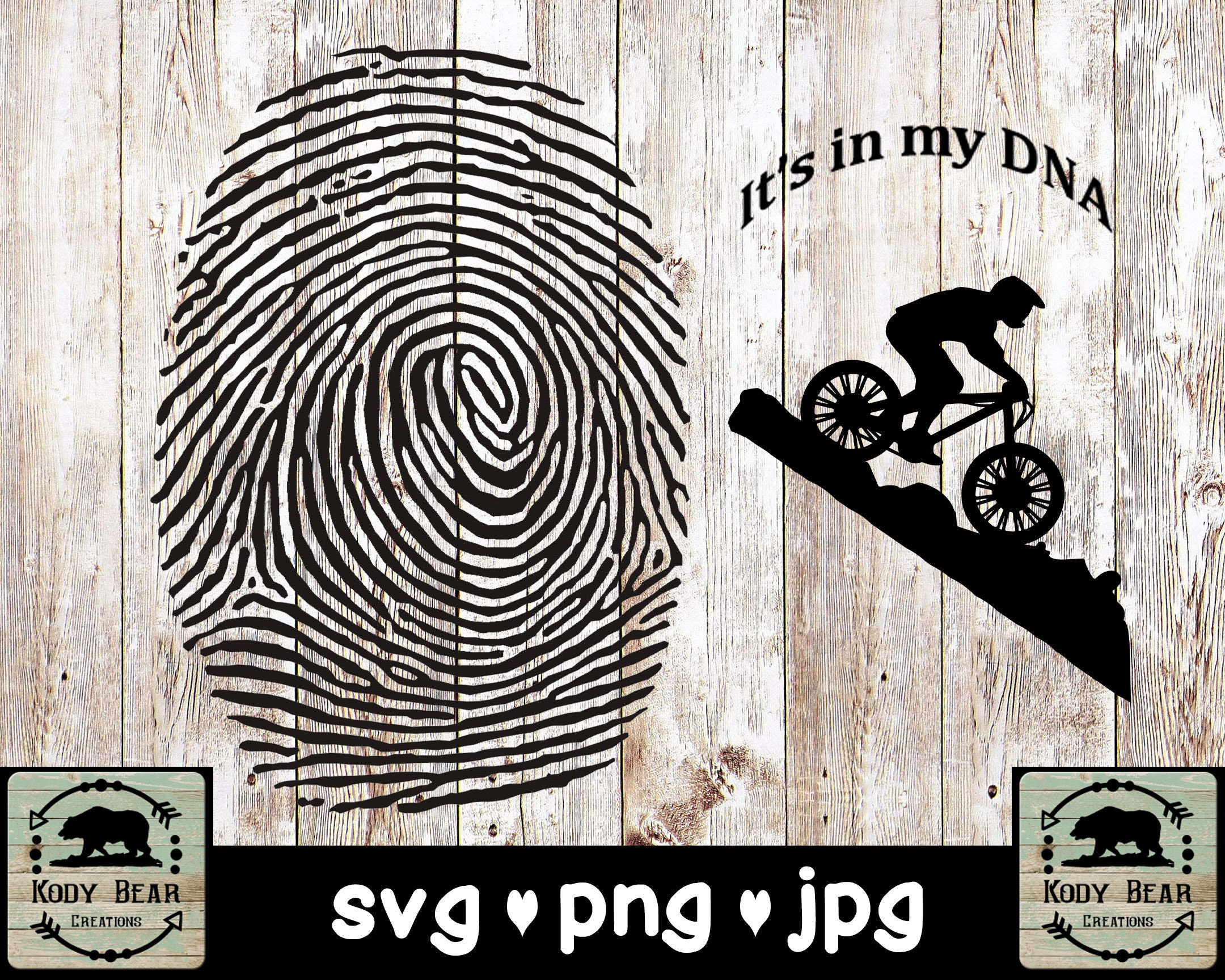 Fingerabdruck Svg Png Jpg Mountain Biking Fahrrad Berg Etsy