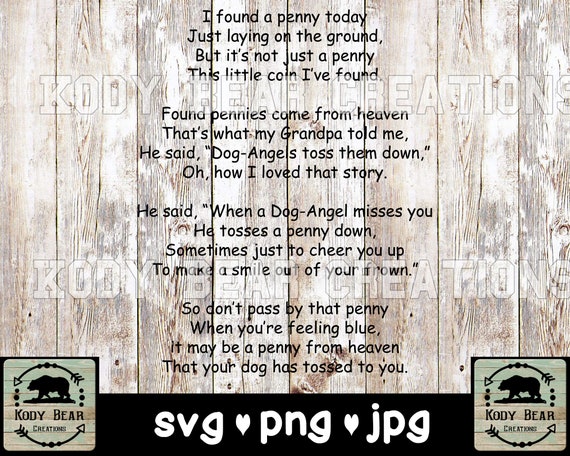 Download Dog Penny Rainbow Bridge Poem For Dogs Sympathy Pet Loss Etsy