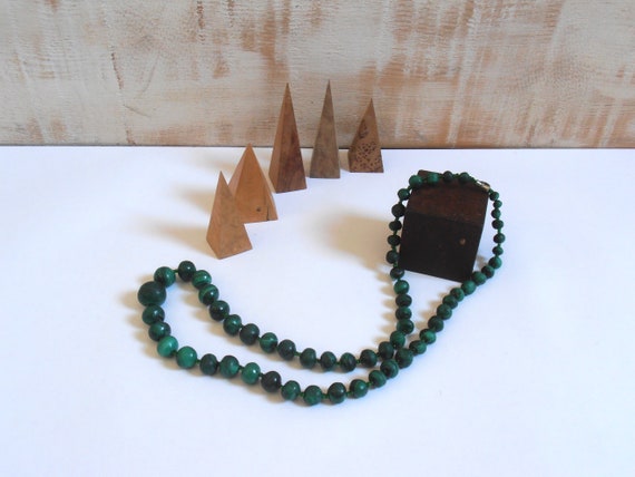 Necklace vintage necklace semi precious stone mala
