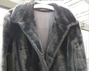 Webpelz, Damenjacke, Pelzjacke, Winterjacke, Kunstpelz,  braun