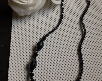 Chain, crystal beads, handmade