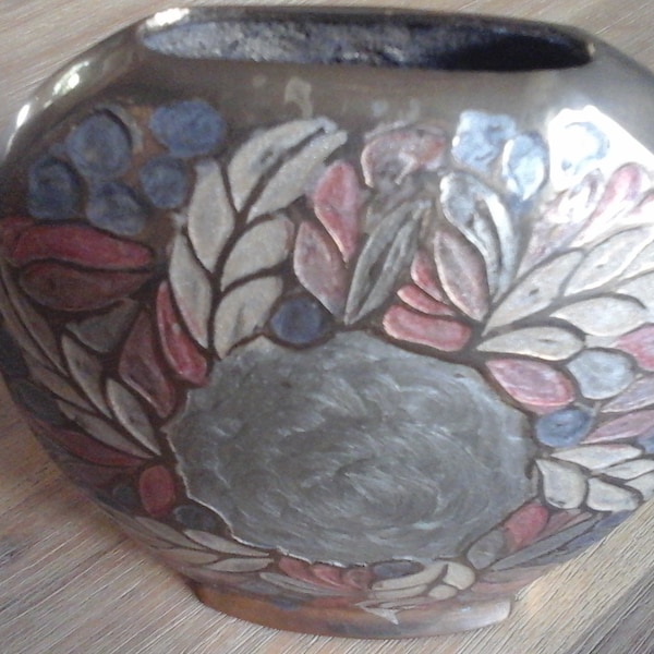 Vintage-Vase , Handarbeit, Messing, Vase, Artdeco