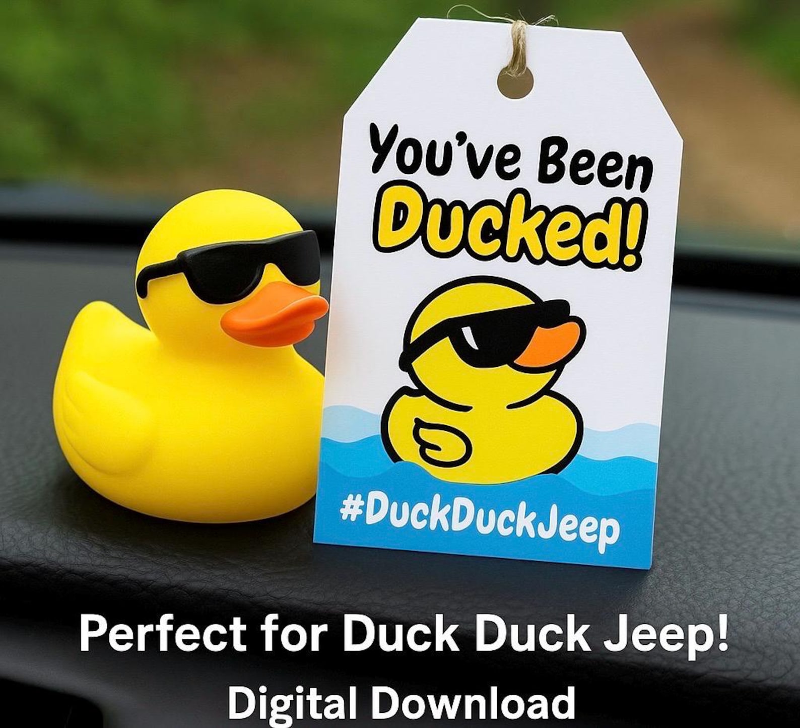 You've Been Ducked PNG & PDF | Jeep Ducking Tag Digital File | Jeep ...