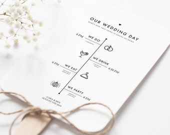 diy wedding program etsy