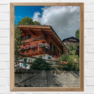 Swiss Chalet | Switzerland Countryside | Grindelwald, Switzerland, Lauterbrunnen, Swiss Travel Print