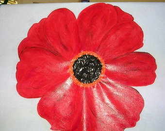 Hand-painted, Hand Beaded pillow.