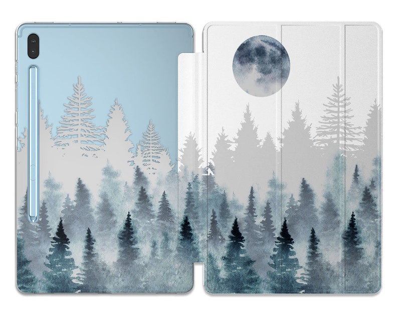 Foggy forest fits Samsung Galaxy S8 ultra Moon art Galaxy Tab S5 S6 s3 tablet case S7 plus 14.6 12 inch case A7 Lite 8.7 10.5 clear cover A8 image 6