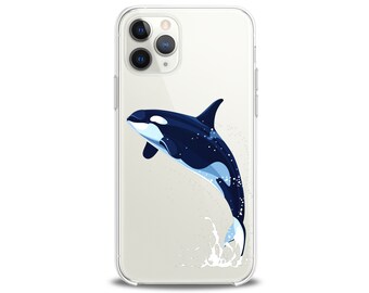 Orca whale apple iPhone Xr iPhone 11 fish case iPhone 10s Max clear iPhone 8 Plus case iPhone 13 sea phone cover iPhone Xs case 7 12 SE Pro