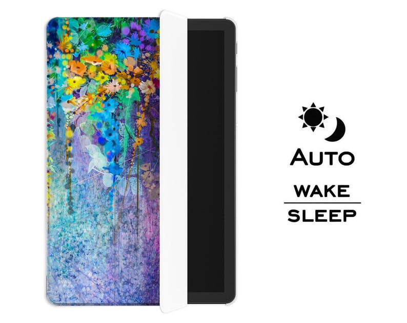 Abstract painting case for samsung S6 Lite flower art Samsung Tab A 8.0 galaxy tab a7 S7 s2 9.7 12 inch 2021 tablet case stand A8 S8 ultra image 7