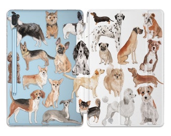 Tablet case for Samsung Galaxy Tab S6 lite dog breed prints A8 2022 S4 10.5 Galaxy Tab S7 plus 12.4 10.1 samsung a 8.0 s3 cover A7 S8 Ultra