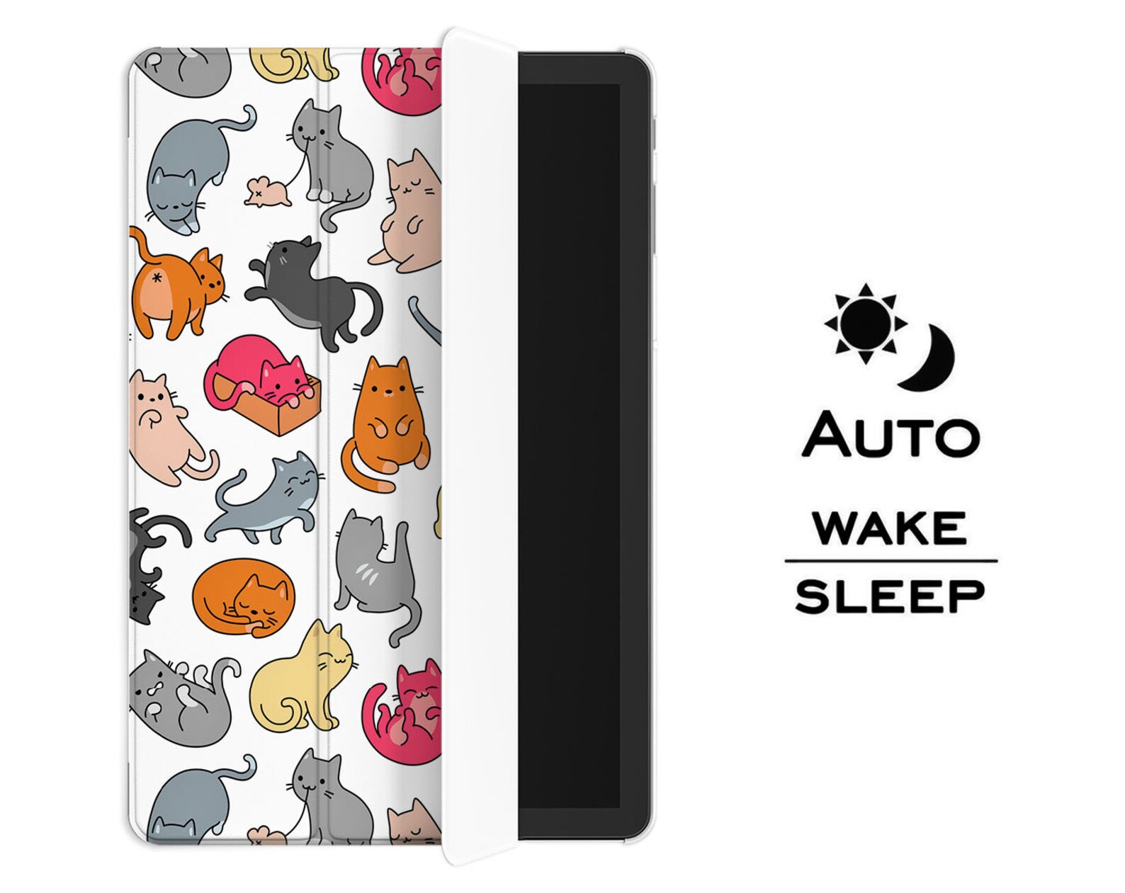 Kawaii tablet case Galaxy tab s2 9.7 in Cat pattern Galaxy tab Etsy