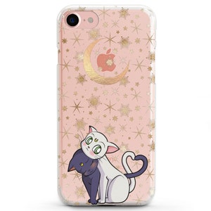 Moon iPhone case iPhone 11 clear luna cat stars iPhone X case iPhone kawaii case iPhone Xs Max case 8 Plus iPhone 13 cute xr cases 12 Pro se image 9