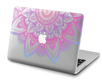 Pink mandala macbook pro 15 case boho macbook air 13 inch macbook 2020 2019 macbook pro 2018 macbook 12 cover mac 16 hard case mandala girly