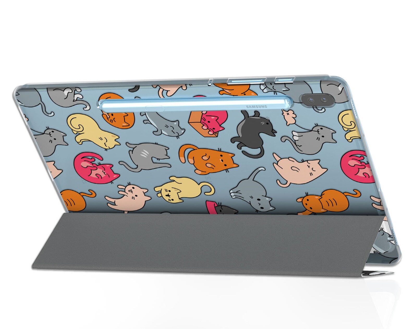 Kawaii Tablet Case Galaxy Tab S2 9.7 in Cat Pattern Galaxy Tab Etsy