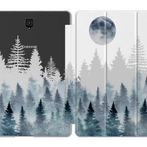 Foggy forest fits Samsung Galaxy S8 ultra Moon art Galaxy Tab S5 S6 s3 tablet case S7 plus 14.6 12 inch case A7 Lite 8.7 10.5 clear cover A8 image 1