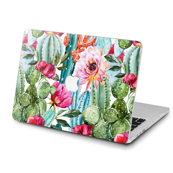 Cactus Blossom Macbook Pro 15 18 Floral Cactus Mac Air 13 Etsy