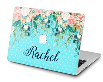 Floral macbook pro 13 2019 personalized gift macbook pro 15 2018 macbook air 16 cover peony flowers A2251 12 2020 macbook 2016 custom apple