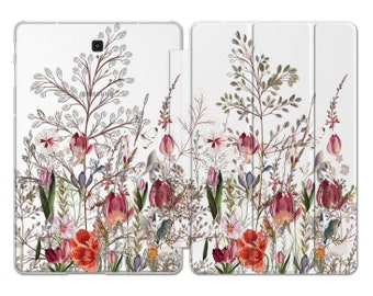 Gentle wildflowers fits Galaxy Tab S5e cover tulip flower tablet 12 inch S7 plus s8 ultra S4 10.5 s2 9.7 case A7 lite A 8.0 s3 case s6 2022