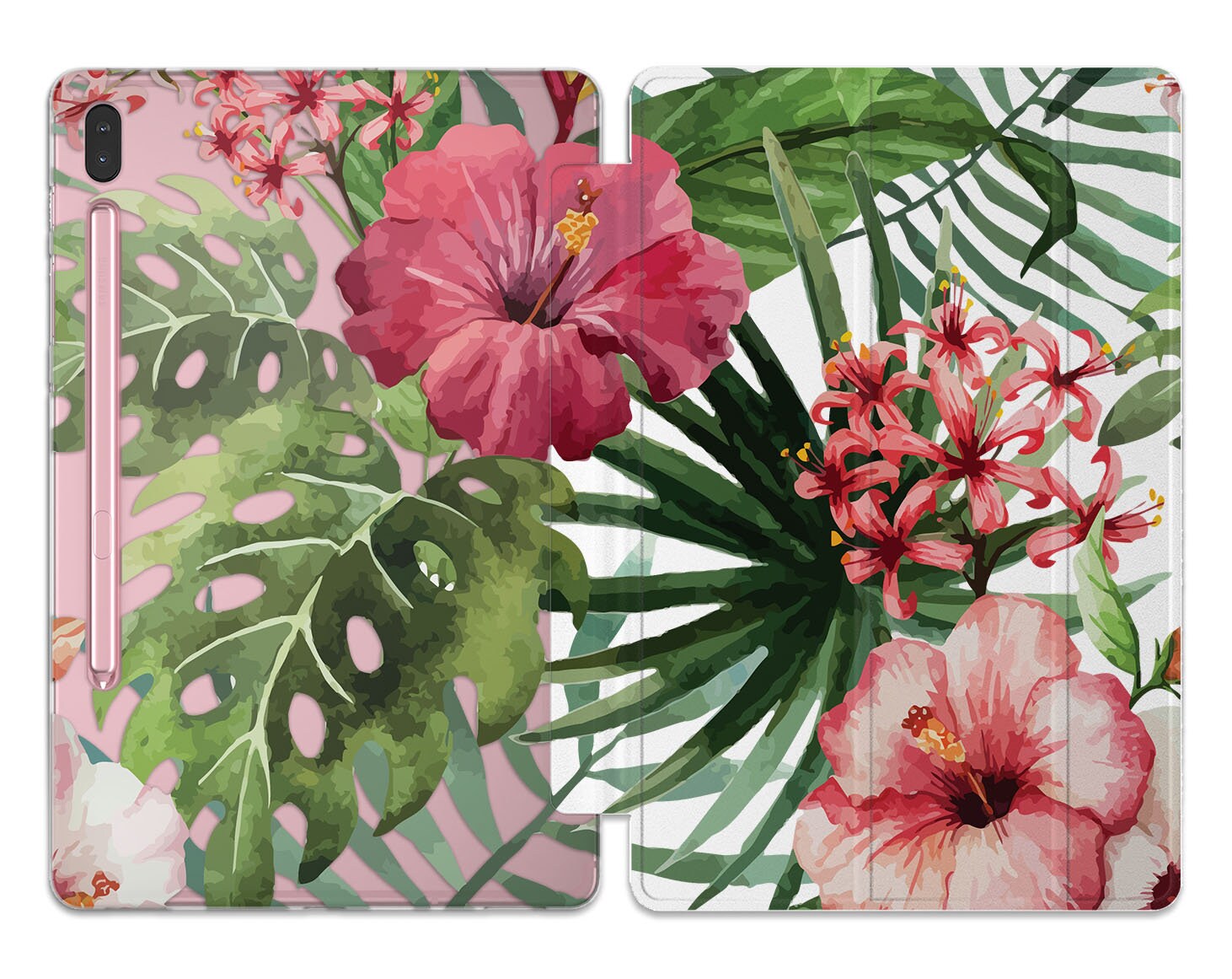 Hawaiian Flowers Galaxy Tab S4 Stand Tropical Case Samsung S6 | Etsy