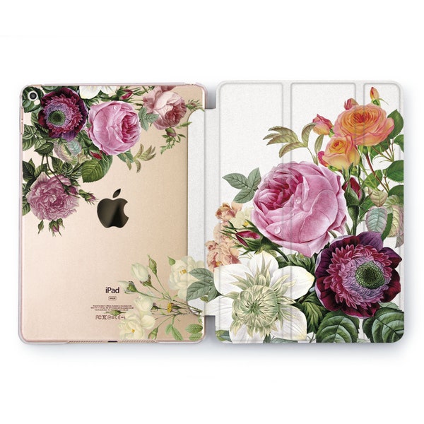 Peony flowers iPad mini 5 cover floral iPad case iPad gen 6 case apple iPad 9.7 2020 iPad 12.9 case iPad pro 11 2021 iPad 5th case Air 2022