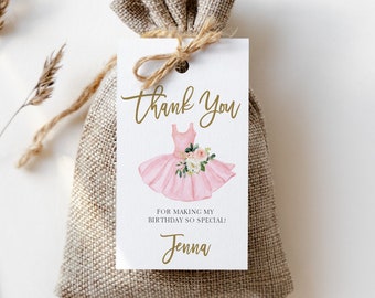 Autumn Gold Ballerina Ballet Party Thank You Cards