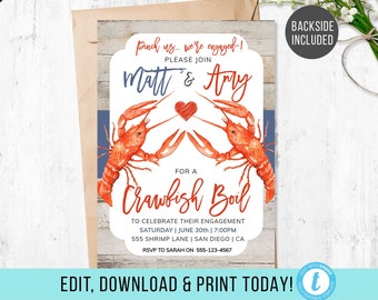 Crawfish Boil Invite Etsy