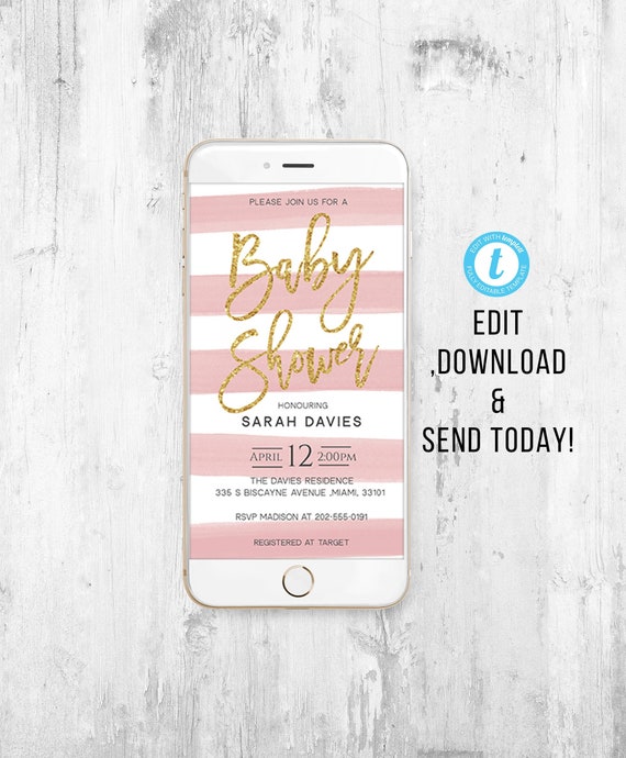 electronic save the date baby shower
