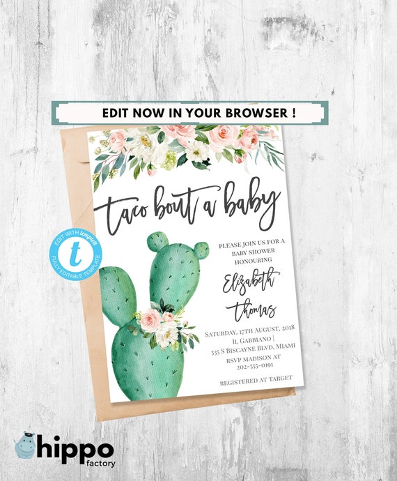 free fiesta baby shower invitations