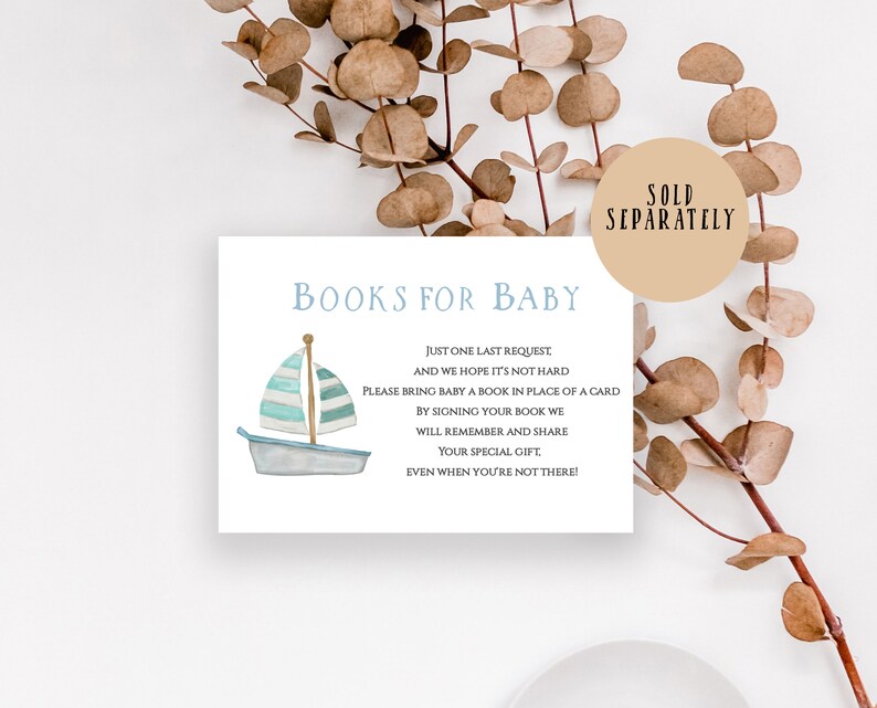 Editable Boat baby shower Invitation Nautical Shower Invite Etsy