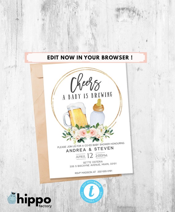 coed baby shower invitations online