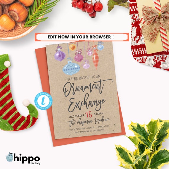 Ornament Swap Invitations 6