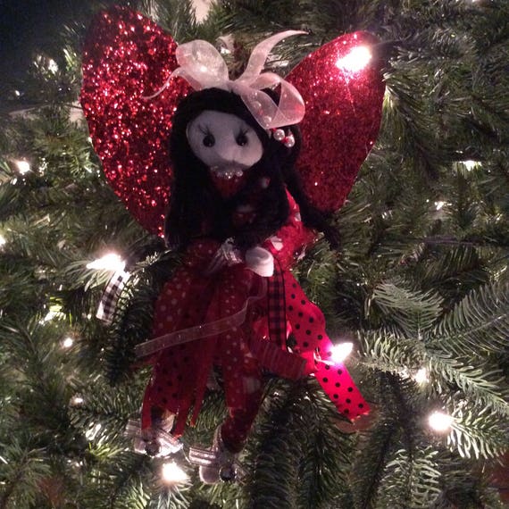 Red Angel For Christmas Tree Topper Red Angel For Christmas Tree Topper