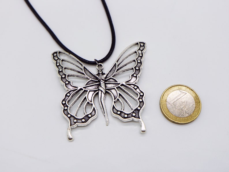 necklace butterfly leather fairy silver antique leather necklace pendant butterfly fairy chain elf elf angel necklace