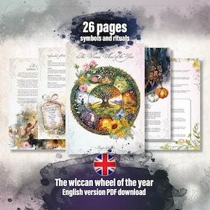 Wicca annual cycle, annual wheel sabbats – PDF guide with rituals and festivals, Pagan calendar download, PDF file for printing DIN A4, A5