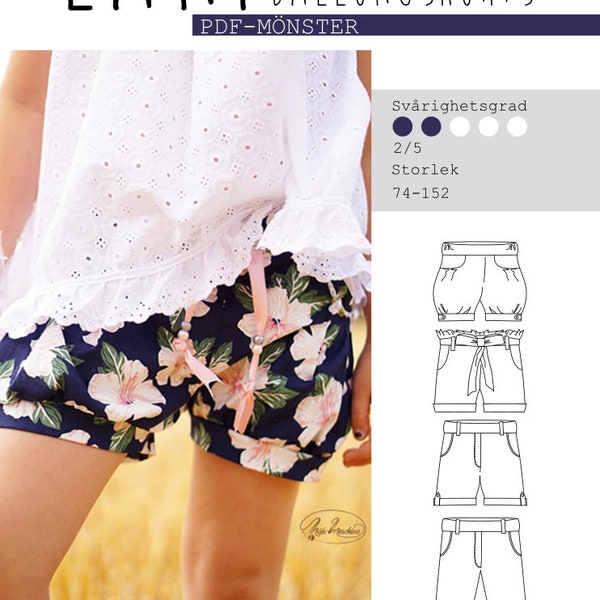 Zweedse *Lani* Ballon shorts strl. 74-152