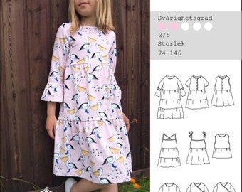 Swedish Dress *Moa* with Bolero strl. 74-146