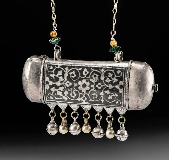 Islamic Silver Prayer Box ca 19th century (1800's) ta… Gem