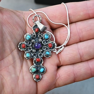 シルバー925 クロス ペンダント ヴィンテージ メキシカンジュエリー タスコ Mexican silver taxco cross necklace - Etsy 日本