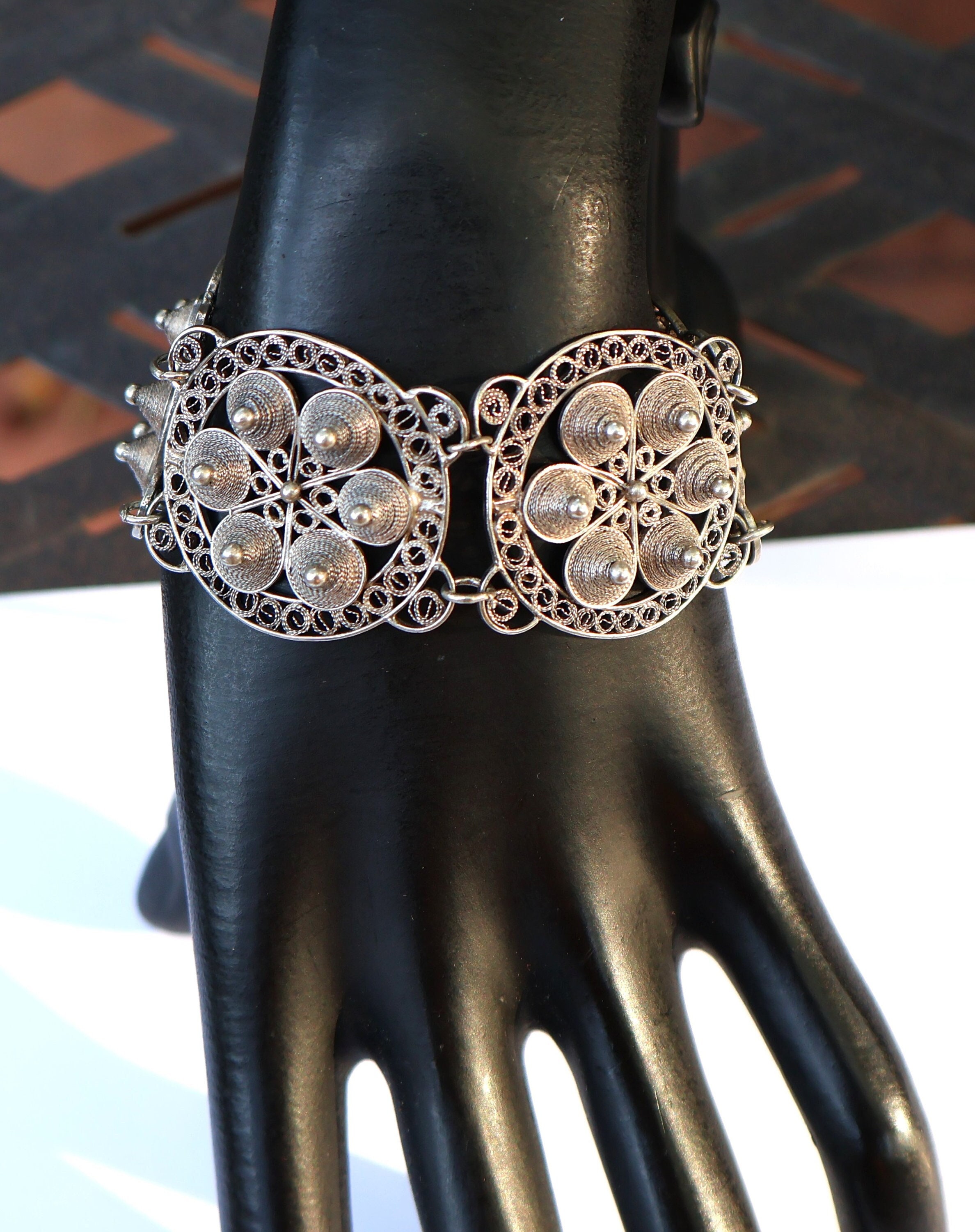 ユニークなヴィンテージ スターリング シルバー コーン パネル