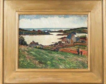 Maurice Le Scouezec (1881-1940 France) Original Impressionist Oil 17&quot; X 21&quot; worked w/ Picasso and Modigliani - High auction & gallery prices