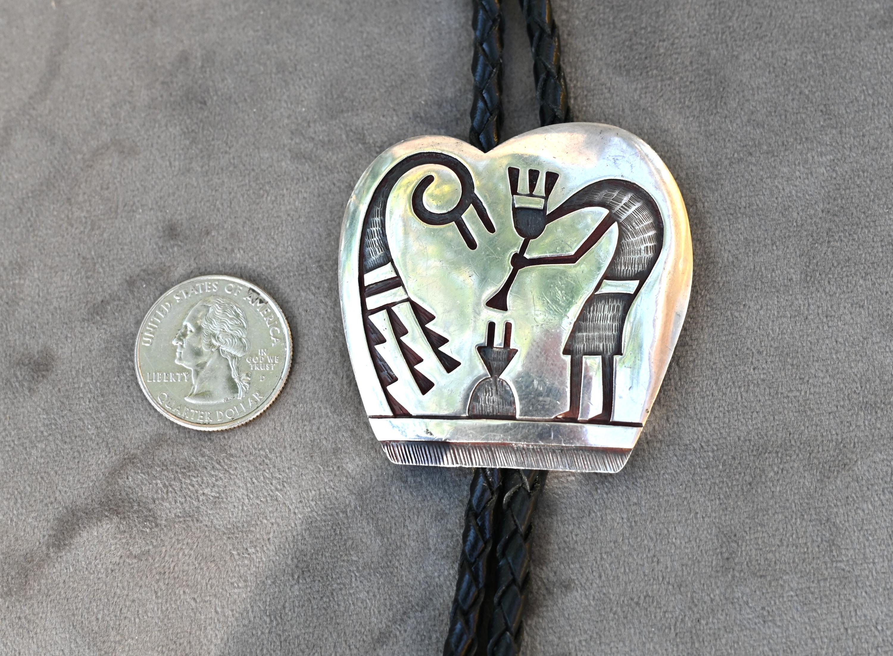 BIG! Hopi Bolo by Kenneth Kuwanvayouma (2 1/8