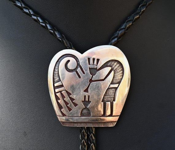 BIG! Hopi Bolo by Kenneth Kuwanvayouma (2 1/8
