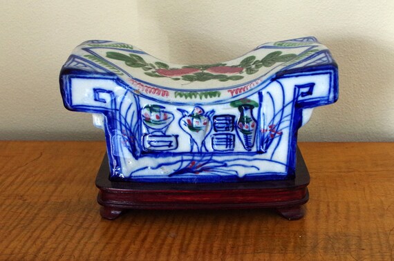 antique chinese porcelain pillow