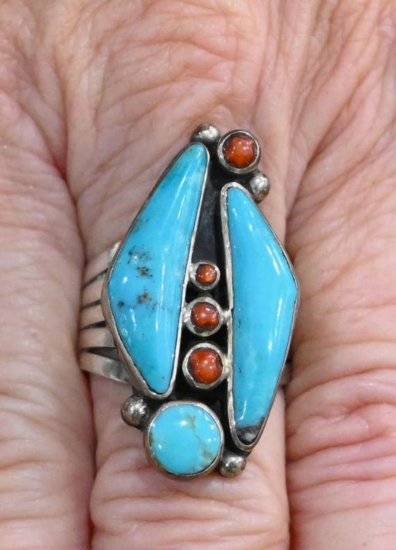 Important John Baca Vintage Native American Navajo Spiderweb Turquoise Sterling Silver Bracelet Important John Baca Vintage Native American Navajo Spiderweb Turquoise Sterling Silver Bracelet