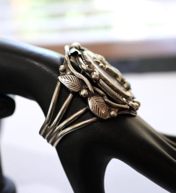 Unique Black Apache Gaan Dancer Zuni hallmarked T… - image 6