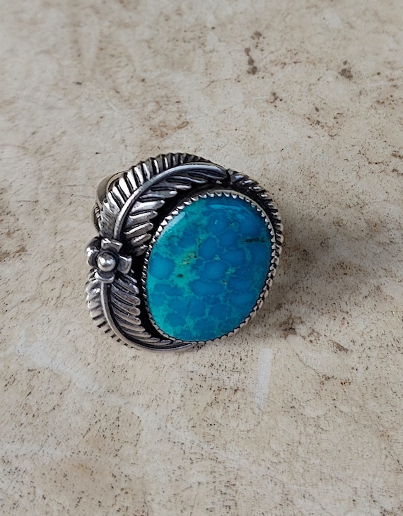 Large Navajo ring by Beatrice Kee Sterling Silver 