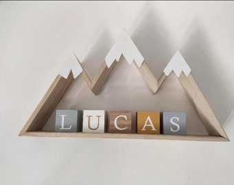 Personalized wooden baby name cube, Baby shower gift, Baby registry, Nursery decor, Gift for expectant mothers, Pregnancy