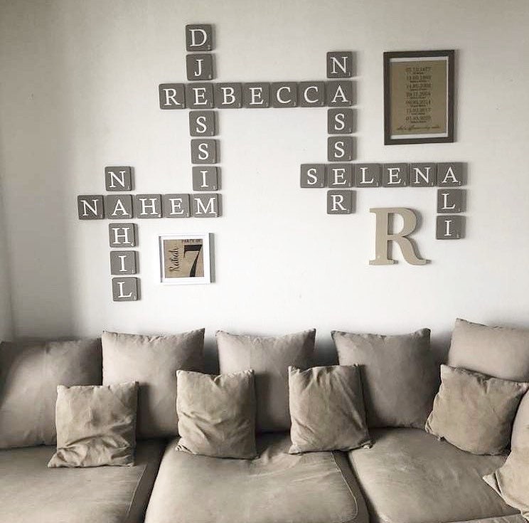 Lettres Scrabble Géantes, en Bois, Décoration Murale, Idée Cadeau, Déco Tendance, Décoration, Maison