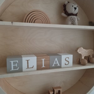 Cubos de madera personalizados, decoración habitación infantil, cubos de madera con nombres, nacimiento de bebé, regalo de nacimiento, regalo personalizado, bebé, decoración